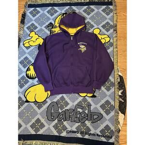 Vintage Vikings Zip Up Knit Hoodie